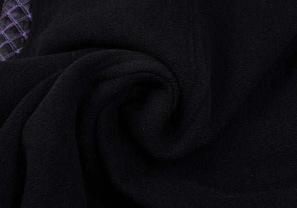 GIANNI VERSACE Fur Collar Melton Wool Jacket Black Size 50