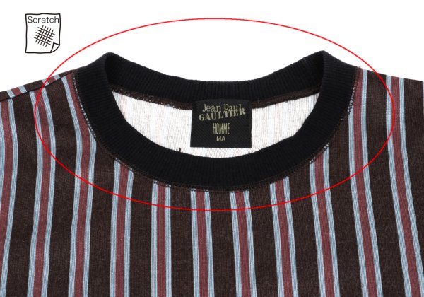 Jean Paul GAULTIER HOMME Nylon Cotton T-Shirt Multi Size MA