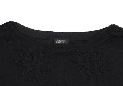 Jean Paul GAULTIER HOMME Acrylic Stretch Knit Black Size 48