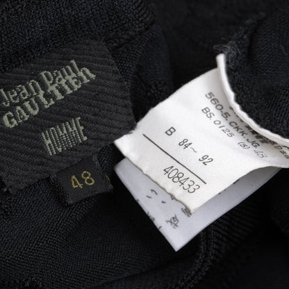 Jean Paul GAULTIER HOMME Acrylic Stretch Knit Black Size 48