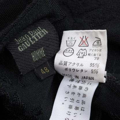 Jean Paul GAULTIER HOMME Acrylic Stretch Knit Black Size 48