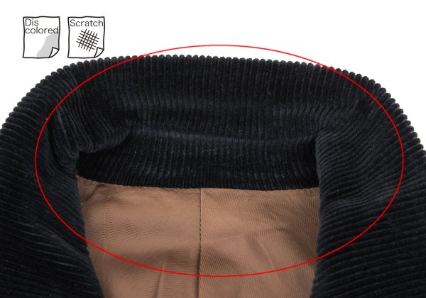 Jean Paul GAULTIER HOMME Corduroy Jacket Black Size 50