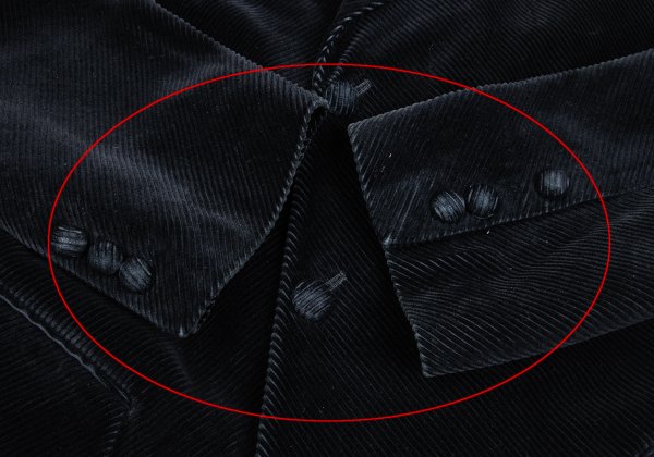 Jean Paul GAULTIER HOMME Corduroy Jacket Black Size 50