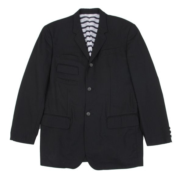 Jean Paul GAULTIER HOMME Wool Nylon Jacket Black Size 50