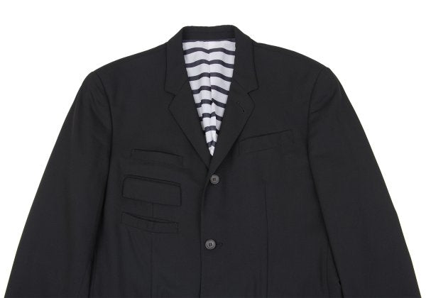 Jean Paul GAULTIER HOMME Wool Nylon Jacket Black Size 50