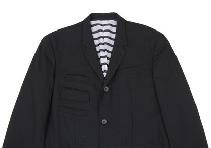 Jean Paul GAULTIER HOMME Wool Nylon Jacket Black Size 50