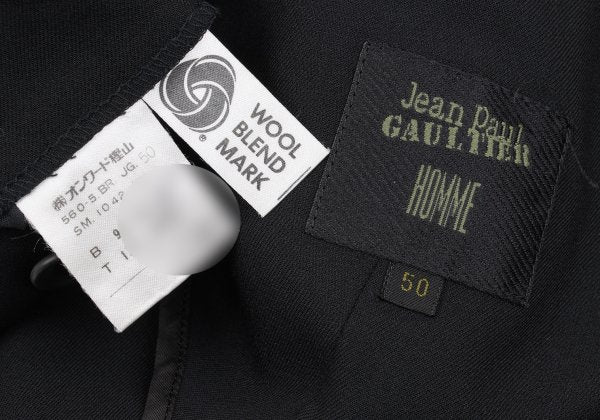 Jean Paul GAULTIER HOMME Wool Nylon Jacket Black Size 50