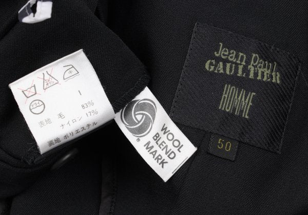 Jean Paul GAULTIER HOMME Wool Nylon Jacket Black Size 50