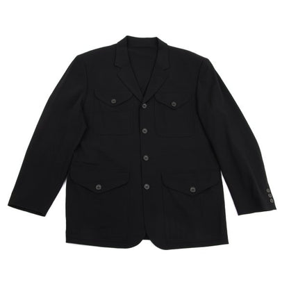 Jean Paul GAULTIER HOMME Wool Flap Jacket Black Size 48