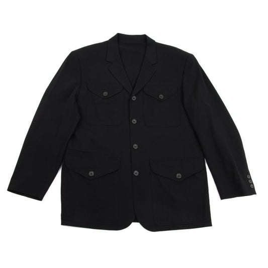 Jean Paul GAULTIER HOMME Wool Flap Jacket Black Size 48