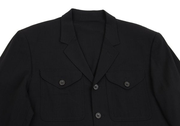 Jean Paul GAULTIER HOMME Wool Flap Jacket Black Size 48