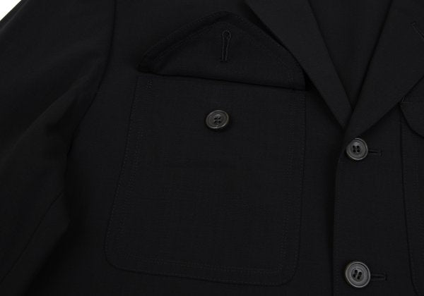 Jean Paul GAULTIER HOMME Wool Flap Jacket Black Size 48