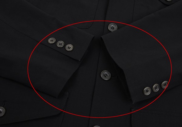 Jean Paul GAULTIER HOMME Wool Flap Jacket Black Size 48
