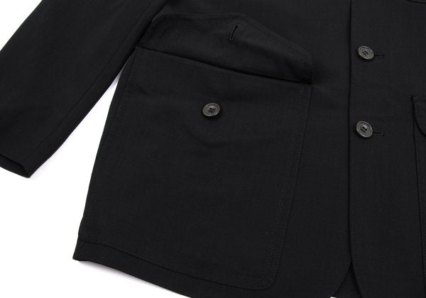 Jean Paul GAULTIER HOMME Wool Flap Jacket Black Size 48
