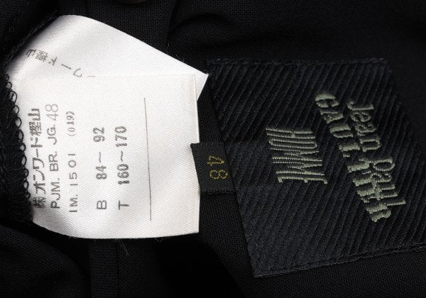 Jean Paul GAULTIER HOMME Wool Flap Jacket Black Size 48