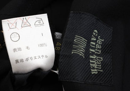 Jean Paul GAULTIER HOMME Wool Flap Jacket Black Size 48