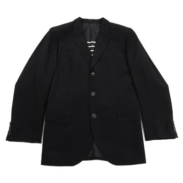 Jean Paul GAULTIER HOMME Black Striped Wool Jacket Size 52