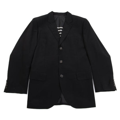 Jean Paul GAULTIER HOMME Black Striped Wool Jacket Size 52