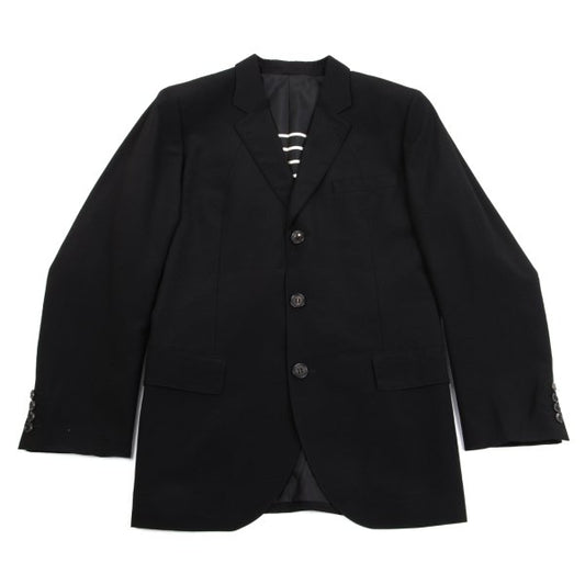 Jean Paul GAULTIER HOMME Black Striped Wool Jacket Size 52
