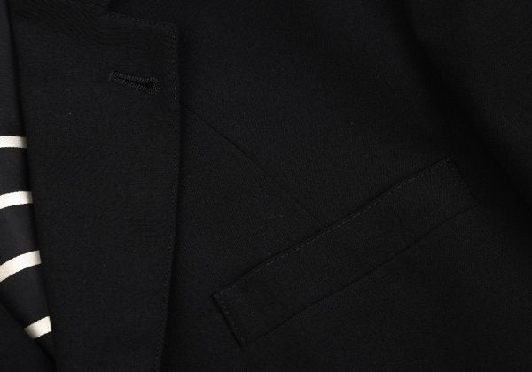 Jean Paul GAULTIER HOMME Black Striped Wool Jacket Size 52