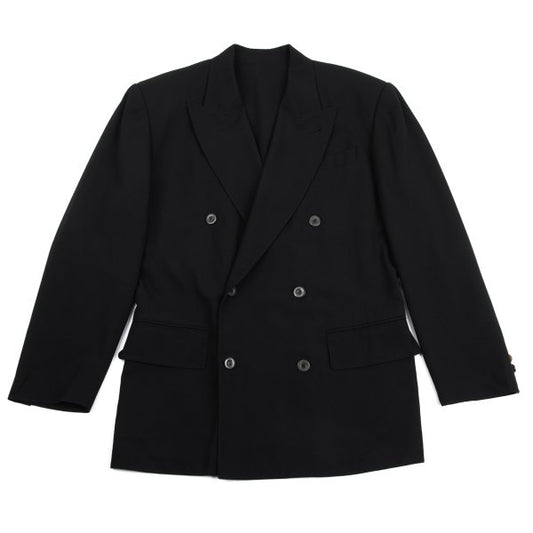 Jean Paul GAULTIER HOMME Wool Big Lapel Jacket Black Size 48