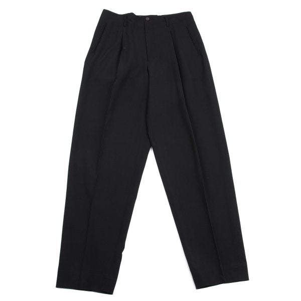 Jean Paul GAULTIER HOMME Wool Tuck Pants Black Size 48