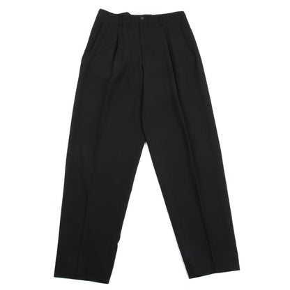 Jean Paul GAULTIER HOMME Wool Tuck Pants Black Size 48