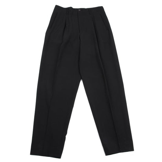 Jean Paul GAULTIER HOMME Wool Tuck Pants Black Size 48