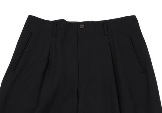 Jean Paul GAULTIER HOMME Wool Tuck Pants Black Size 48