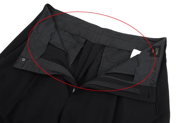 Jean Paul GAULTIER HOMME Wool Tuck Pants Black Size 48