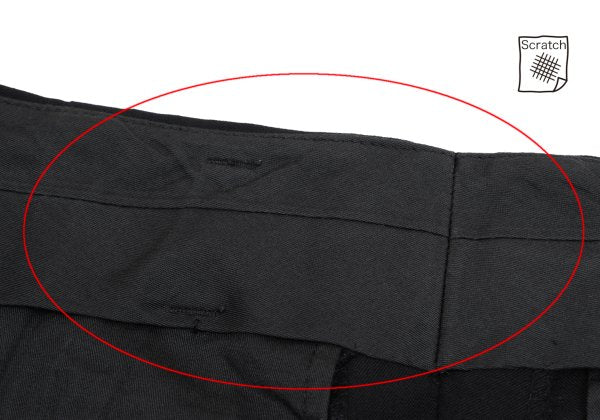 Jean Paul GAULTIER HOMME Wool Tuck Pants Black Size 48