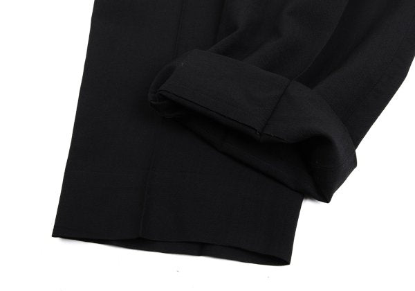 Jean Paul GAULTIER HOMME Wool Tuck Pants Black Size 48