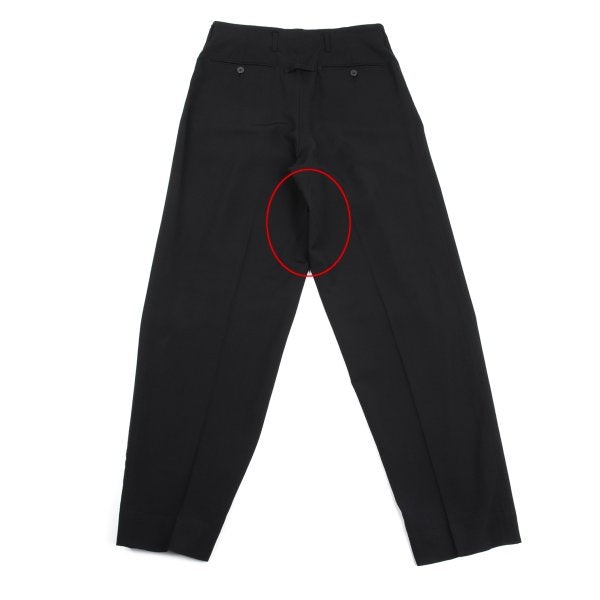 Jean Paul GAULTIER HOMME Wool Tuck Pants Black Size 48