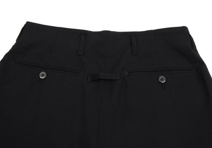 Jean Paul GAULTIER HOMME Wool Tuck Pants Black Size 48