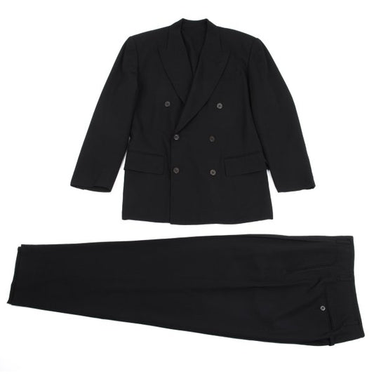 Jean Paul GAULTIER HOMME Wool Big Lapel Jacket Black Size 48