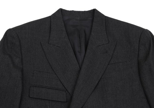 Jean Paul GAULTIER HOMME Wool Peaked Jacket Charcoal Size 48