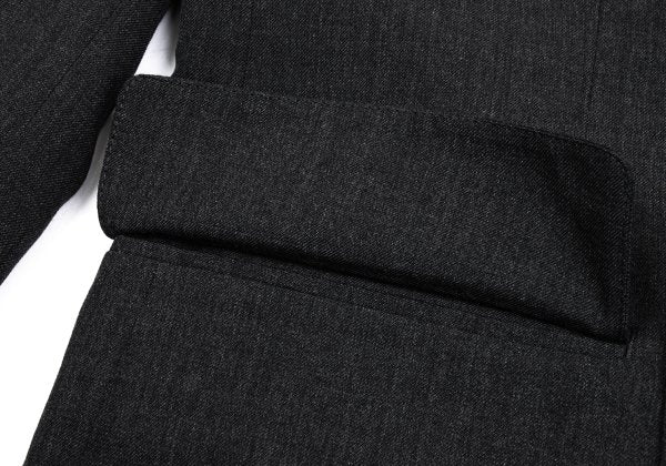 Jean Paul GAULTIER HOMME Wool Peaked Jacket Charcoal Size 48