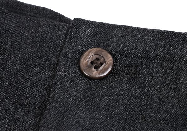 Jean Paul GAULTIER HOMME Wool Pleated Pants Charcoal Size 50