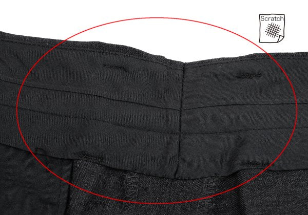 Jean Paul GAULTIER HOMME Wool Pleated Pants Charcoal Size 50