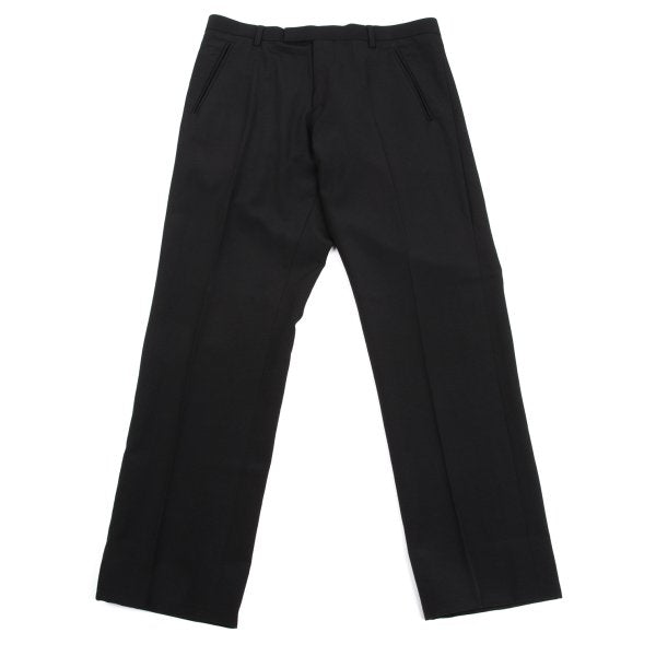 Jean Paul GAULTIER HOMME Wool Center Pants Black Size 50