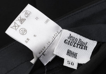 Jean Paul GAULTIER HOMME Wool Center Pants Black Size 50