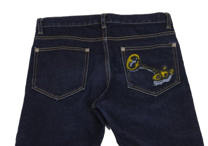 Vivienne Westwood MAN Key Print Skinny Jeans Indigo Size 42