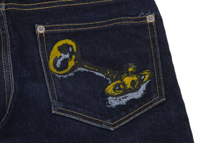 Vivienne Westwood MAN Key Print Skinny Jeans Indigo Size 42