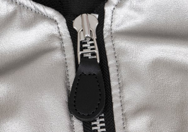 JUNYA WATANABE Metallic Faux Leather Jacket Silver Size S
