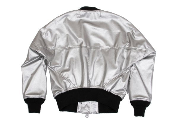 JUNYA WATANABE Metallic Faux Leather Jacket Silver Size S