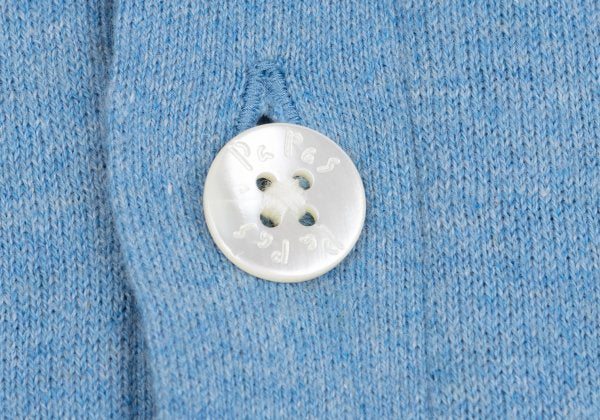 Papas Chili Pepper Embroidered Cotton Vest Blue Knit Size 52LL