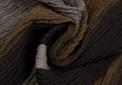 Plantation Cotton Gradient Scarf Brown