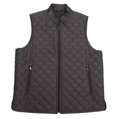 LANVIN collection Brown Hexagon Insulated Vest Size 48