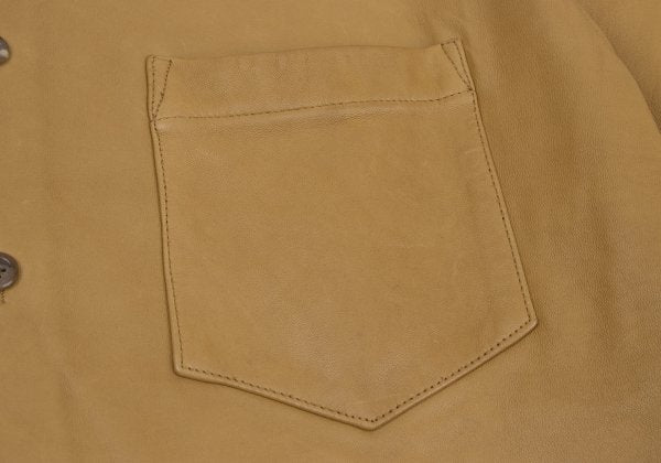 POLO RALPH LAUREN Leather Shirt Jacket Camel Size L