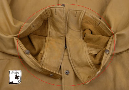 POLO RALPH LAUREN Leather Shirt Jacket Camel Size L